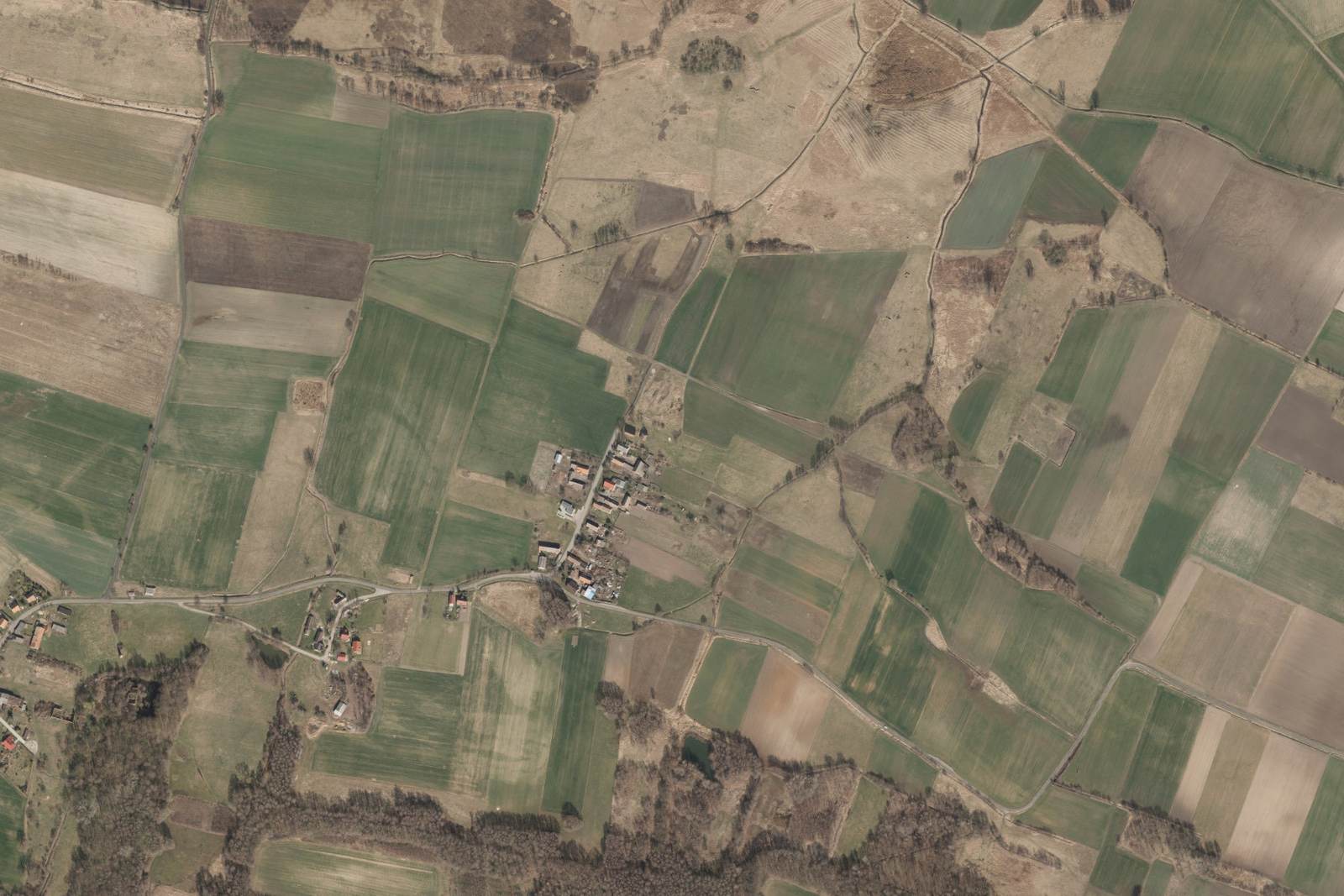 Grodziszcze z lotu ptaka